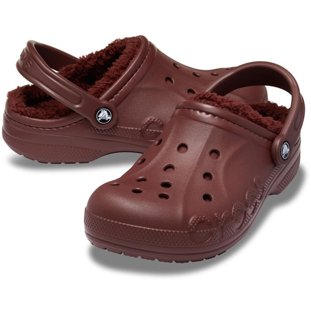 Dark Clay - Crocs - Women's Baya Lined Mule Slippers