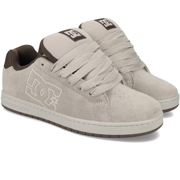 Taupe/White - DC - Men's Gaveler Low Skate Shoes