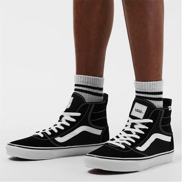 Black/White - Vans - Men's AshwoodHi Decon Canvas High-Top Trainers