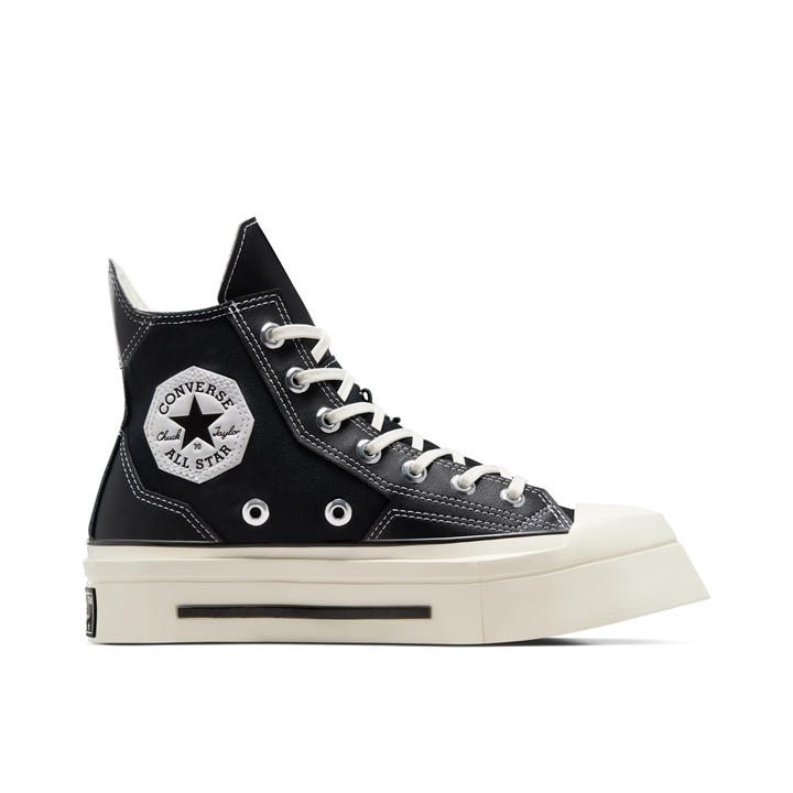 Converse  Black  Chuck 70 De Luxe Squared High-Top Trainers in Size 5.5, Sports Direct