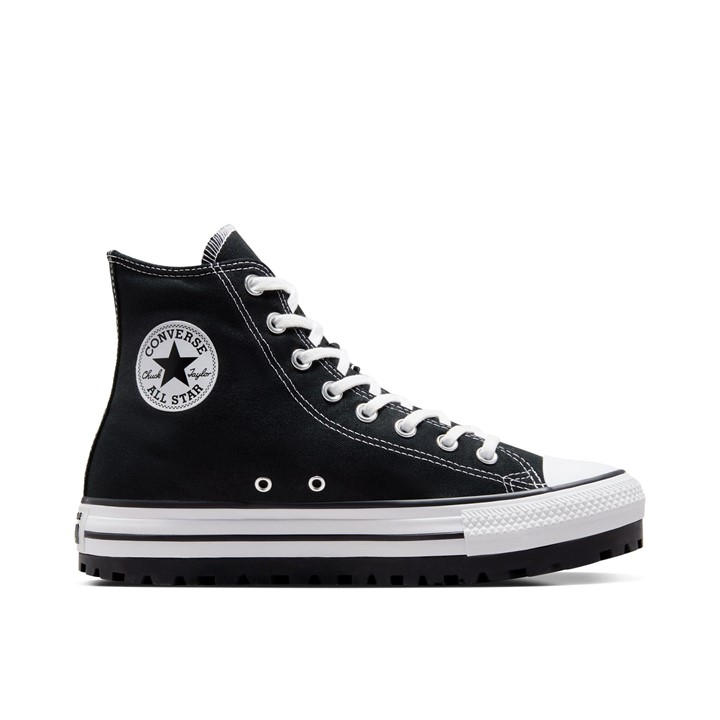 Converse  Black Chuck Taylor All Star Cit High-Top Trainers in Size 10, Sports Direct