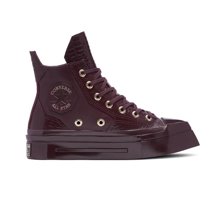 Converse  Brown Chuck 70 De Luxe Squared High-Top Trainers in Size 4, Sports Direct