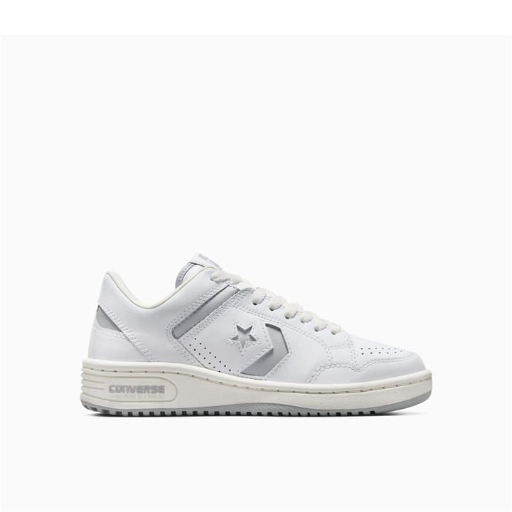 Converse  White  Weapon Leather High-Top Trainers in Size 5.5, Sports Direct