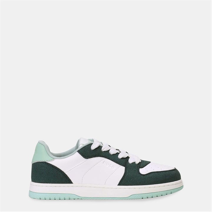 Hugo Women's Green Hadrian Basket Low-Top Trainers in Size 6, Sports Direct