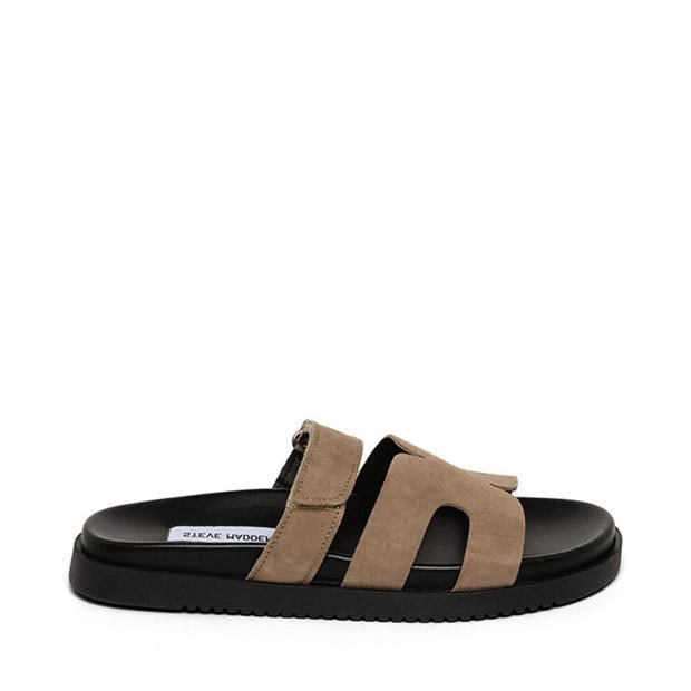 Taupe Suede - Steve Madden - Women's Missile Flat Sandals