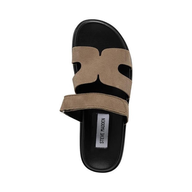 Taupe Suede - Steve Madden - Women's Missile Flat Sandals