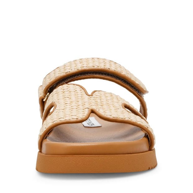 Natural Raffia - Steve Madden - Women's Missile Flat Sandals