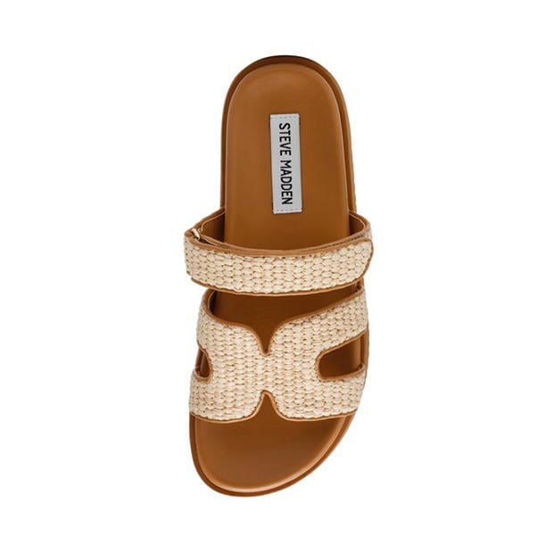 Natural Raffia - Steve Madden - Women's Missile Flat Sandals