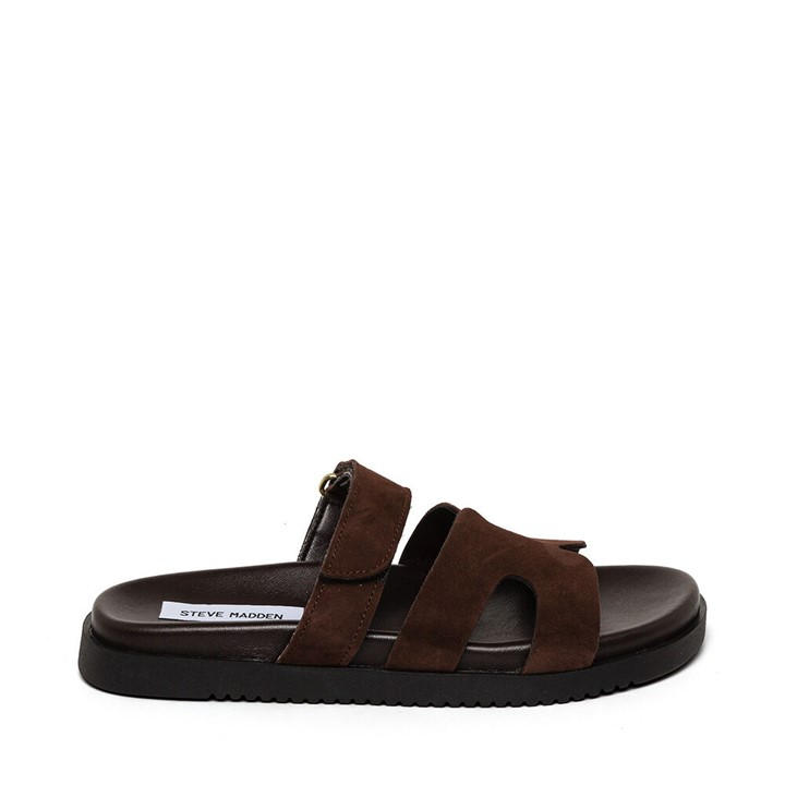 Steve Madden Women's Brown Missile Flat Sandals in Size 7, Sports Direct