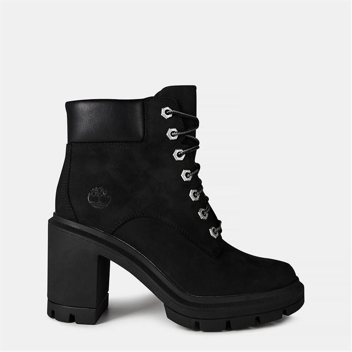 Timberland Women's Black Allington Lace-Up Heeled Boots in Size 6, Sports Direct