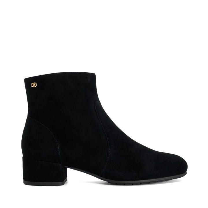 Dune London Women's Black Pardy Suede Ankle Boots in Size 8, Sports Direct