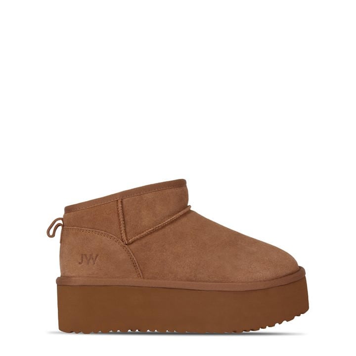 Jack Wills Women's Brown Platform Snug Boots in Size 8, Sports Direct