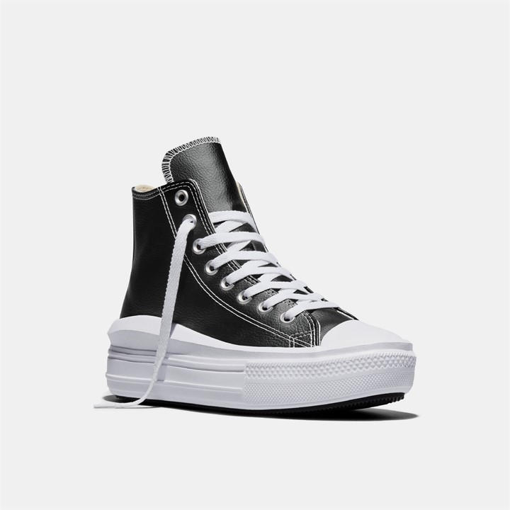 Converse Women's Black Chuck Taylor All Star Mov High-Top Trainers in Size 3.5, Sports Direct