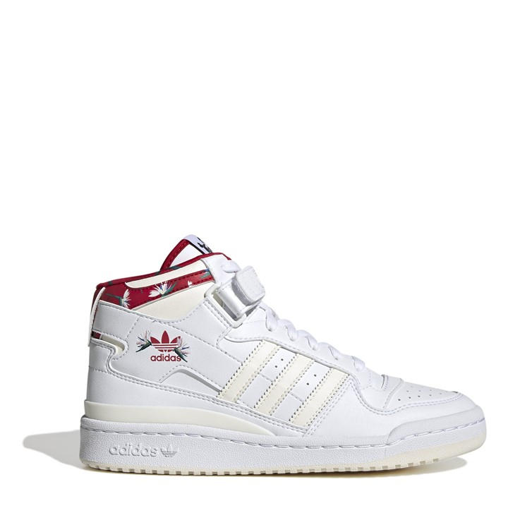Adidas Originals Women's White Forum Mid High-Top Trainers in Size 3.5, Sports Direct
