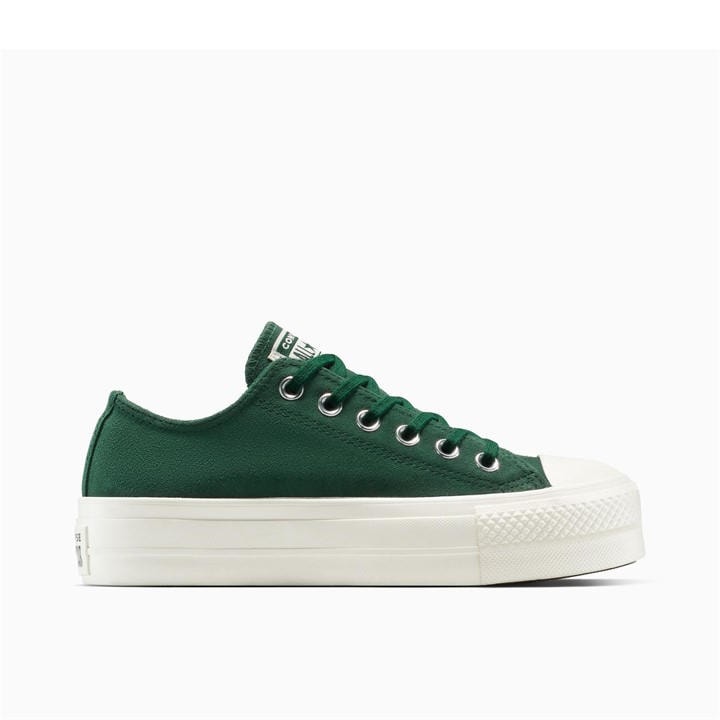 Converse Women's Green Chuck Taylor All Star Lif High-Top Trainers in Size 5.5, Sports Direct