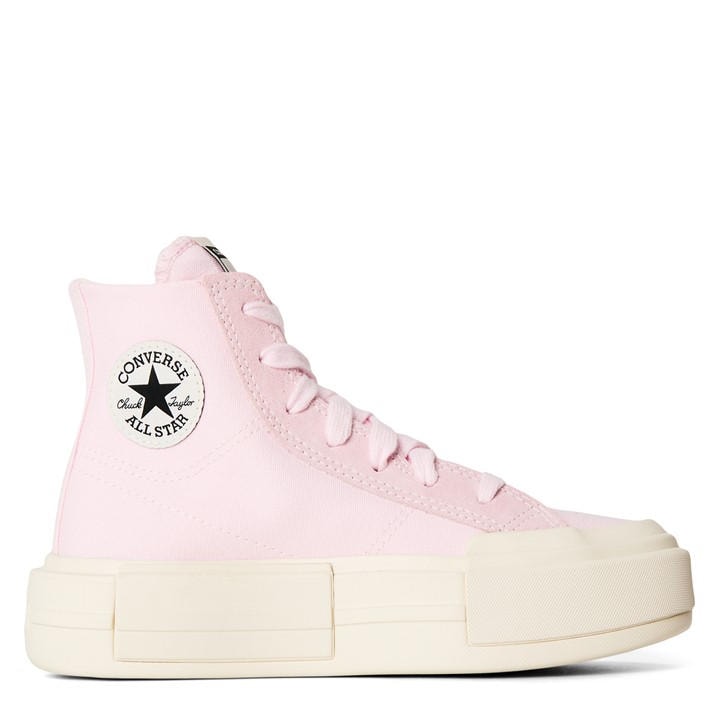 Converse  Pink Chuck Taylor All Star Cru Canvas High-Top Trainers in Size 4, Sports Direct