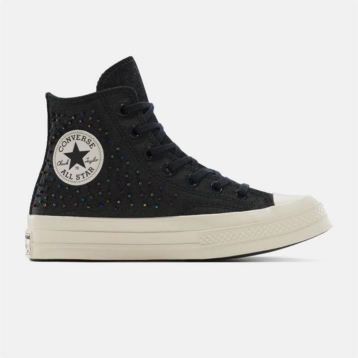 Converse  Black  Chuck 70 Beads Canvas High-Top Trainers in Size 6.5, Sports Direct