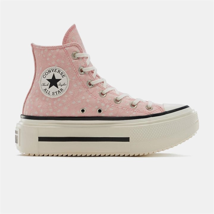 Converse  Pink Chuck Taylor All Star Lif Canvas High-Top Trainers in Size 6.5, Sports Direct