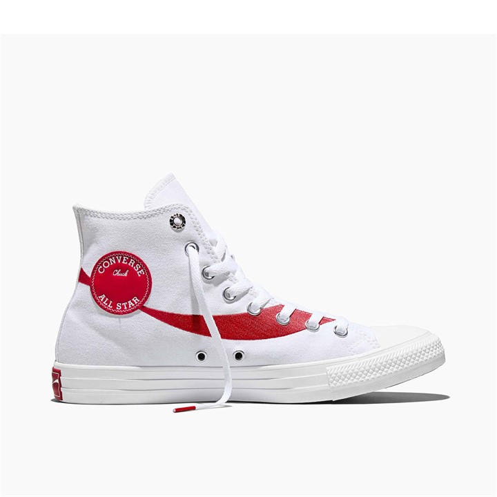 Converse  White  Chuck Taylor All Star Canvas High-Top Trainers in Size 8, Sports Direct