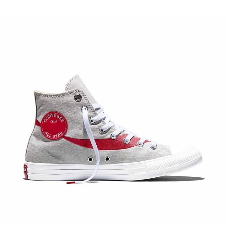 Converse  Grey  Chuck Taylor All Star Canvas High-Top Trainers in Size 9.5, Sports Direct