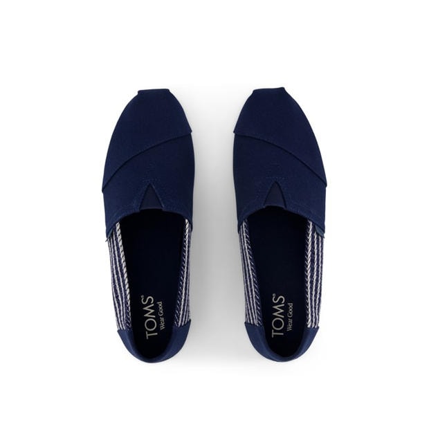Navy - Toms - Men's Canvas Trainers