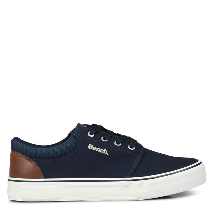 Bench Men's Blue Donnie Canvas Trainers in Size 8, Sports Direct