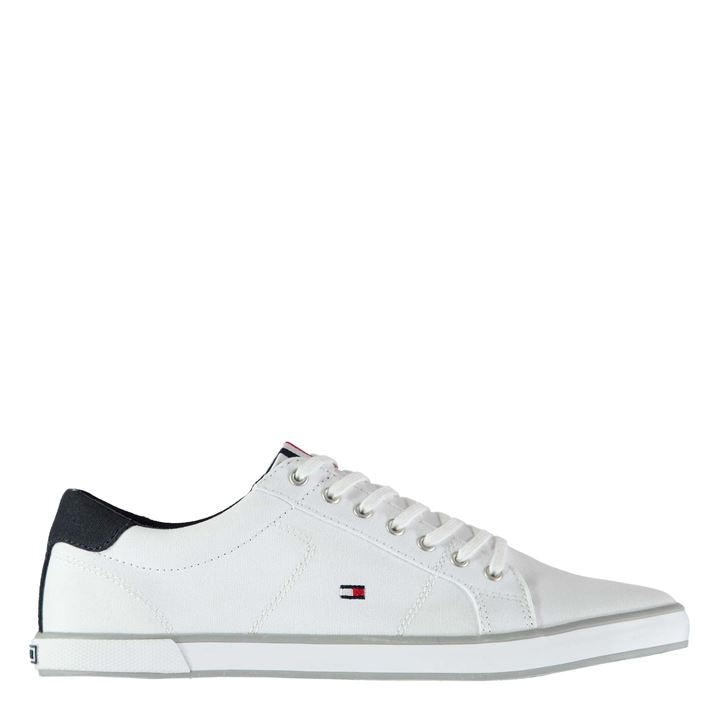 Tommy Hilfiger Men's White Harlow 1D Canvas Trainers in Size 12, Sports Direct