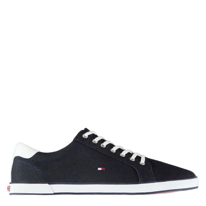 Tommy Hilfiger Men's Blue Harlow 1D Canvas Trainers in Size 11, Sports Direct