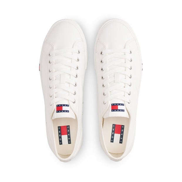 Ecru - Tommy Jeans - Men's Canvas Trainers