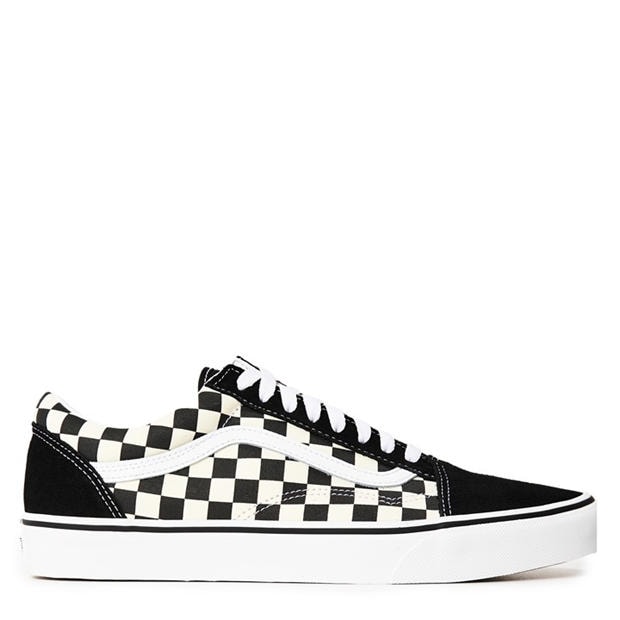 Blk/Wht Check - Vans - Old Skool canvas low top Mens