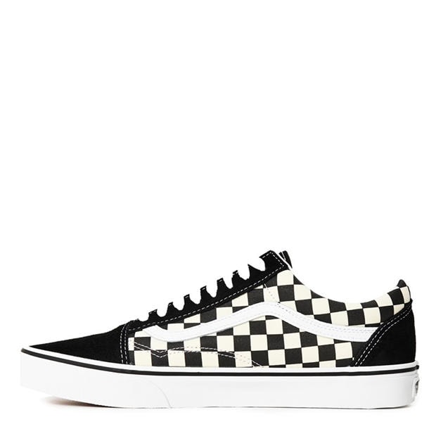 Blk/Wht Check - Vans - Old Skool canvas low top Mens