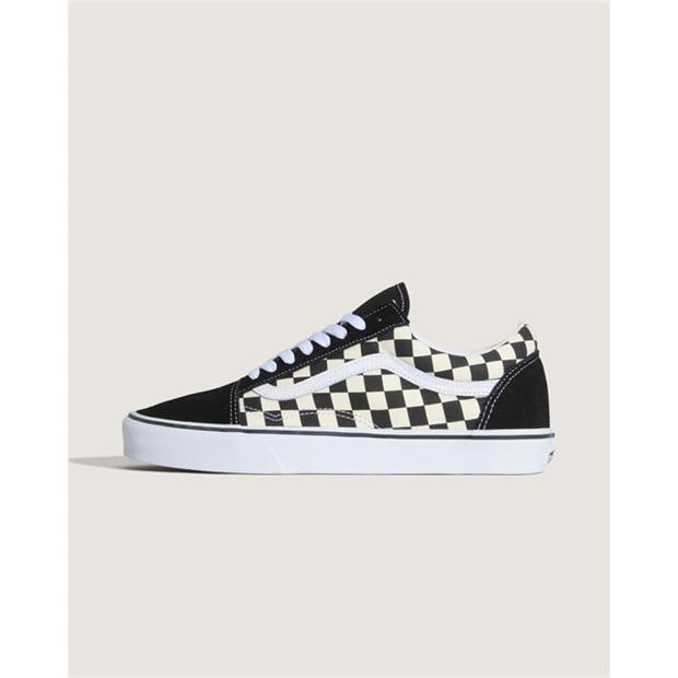 Blk/Wht Check - Vans - Old Skool canvas low top Mens
