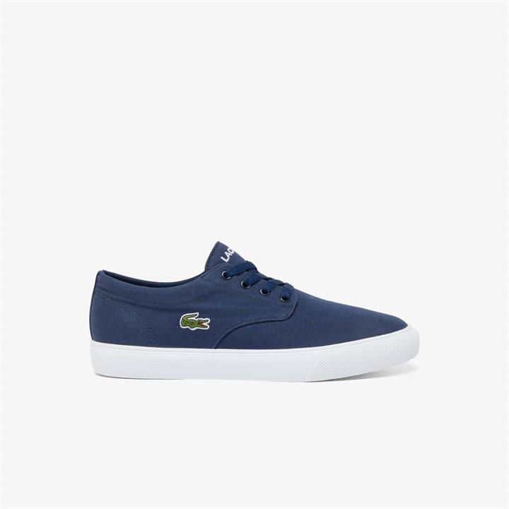 Lacoste Men's Blue Canvas Low-Top Trainers in Size 11, Sports Direct