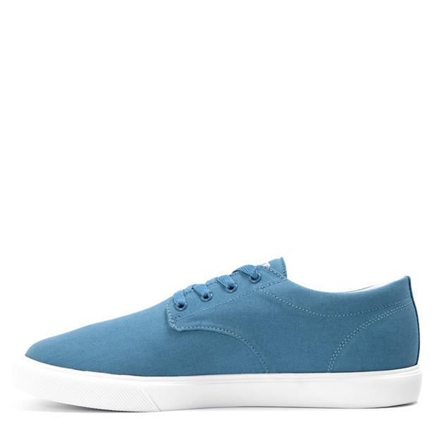 Lt Blue/Wht 221 - Lacoste - Men's Canvas Low-Top Trainers