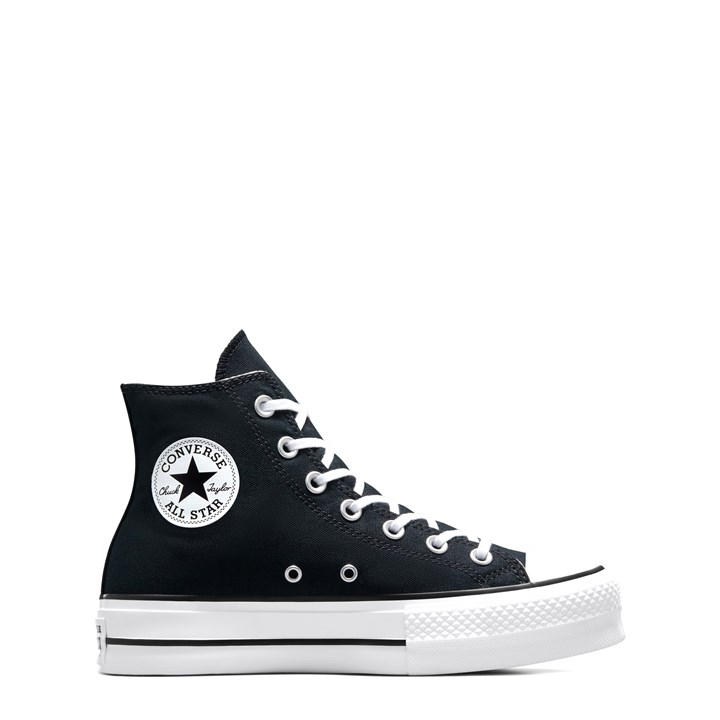 Converse Women's Black All Star Platform High Top Trainers in Size 4.5, Sports Direct