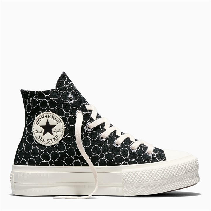 Converse Women's Black Canvas High-Top Trainers in Size 3, Sports Direct