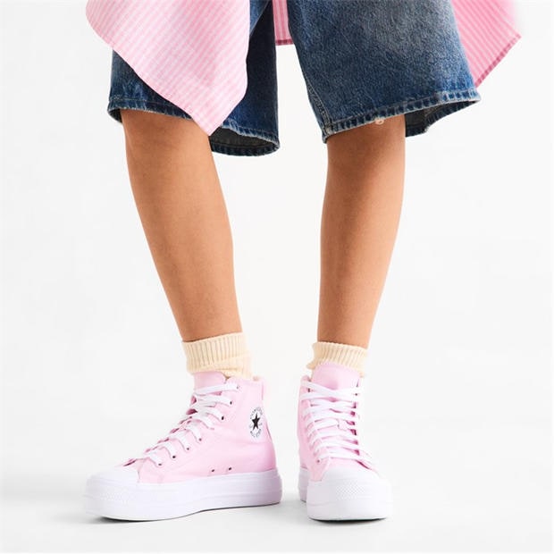 Bloom/White - Converse - Women's Day One Pit Canvas High-Top Trainers
