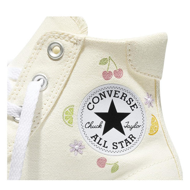 Egret/White - Converse - Women's Day One Pit Canvas High-Top Trainers