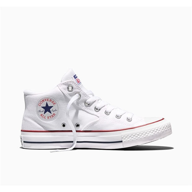 White/Red - Converse - Women's Canvas High-Top Trainers