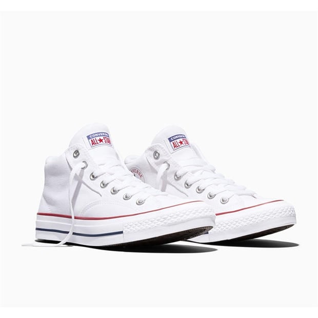 White/Red - Converse - Women's Canvas High-Top Trainers
