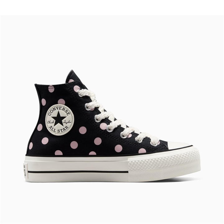 Converse Women's Black Chuck Taylor All Star Lif Canvas High-Top Trainers in Size 6, Sports Direct