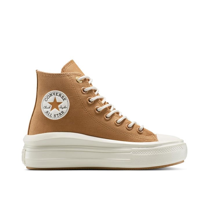 Converse Women's Brown Chuck Taylor All Star Mov Canvas High-Top Trainers in Size 5, Sports Direct
