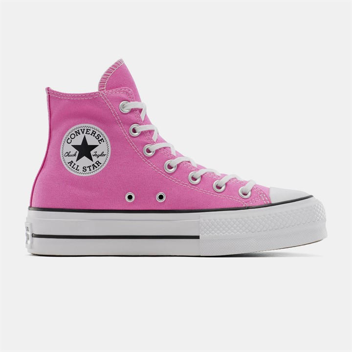 Converse Women's Pink Chuck Taylor All Star Canvas High-Top Trainers in Size 5.5, Sports Direct