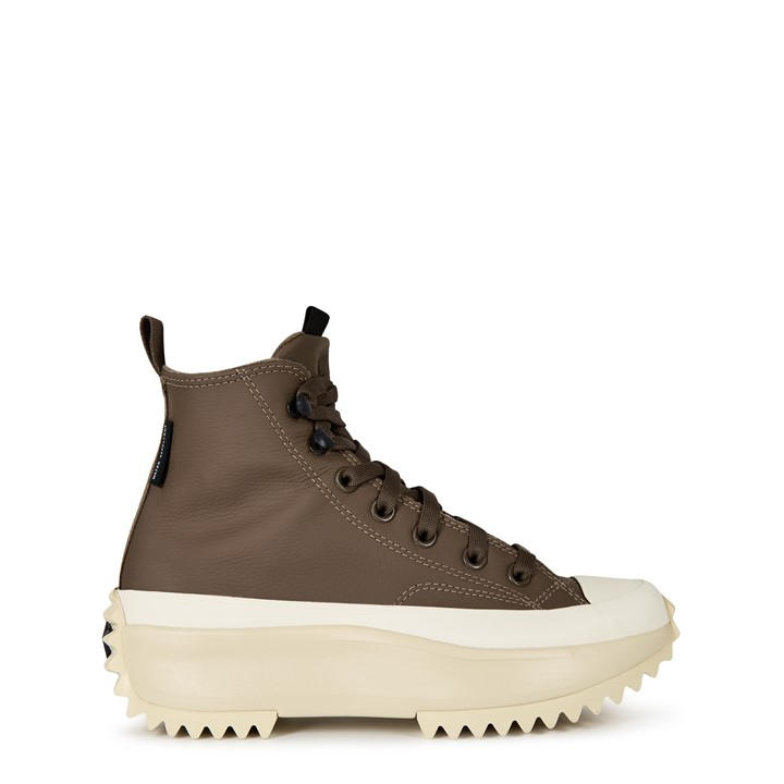 Converse Women's Brown Cl Run Star Hike Platform Canvas High-Top Trainers in Size 5.5, Sports Direct