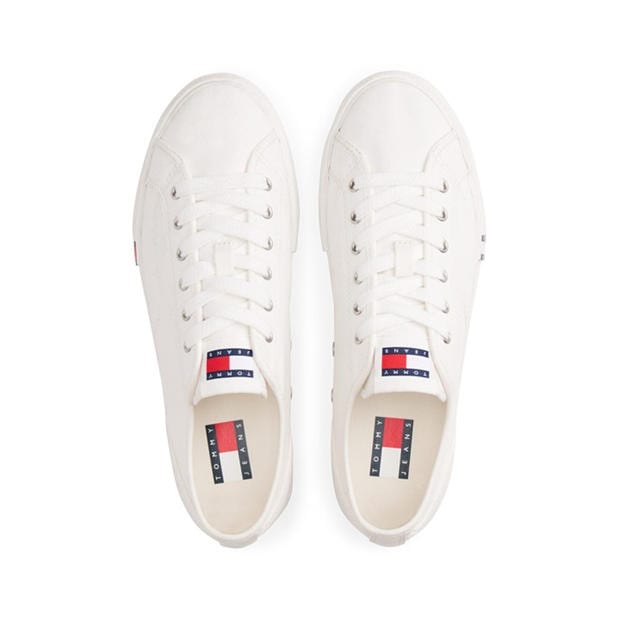 Ecru - Tommy Jeans - Women's Canvas Trainers