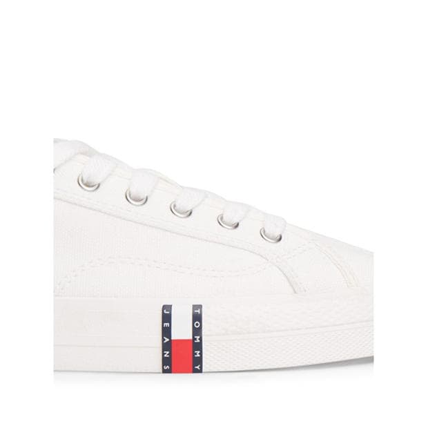 Ecru - Tommy Jeans - Women's Canvas Trainers