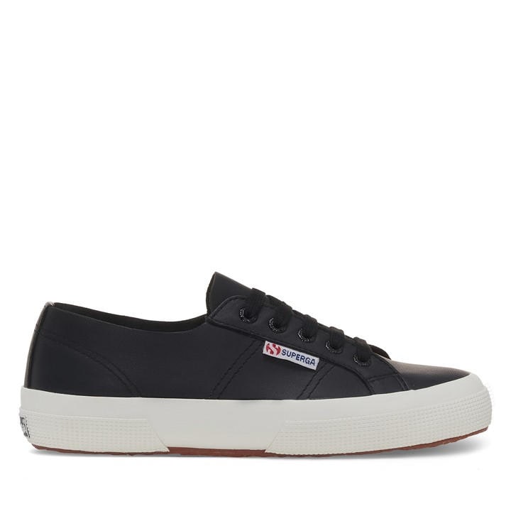 Superga Women's Black Nappa Canvas Low Trainers in Size 8, Sports Direct