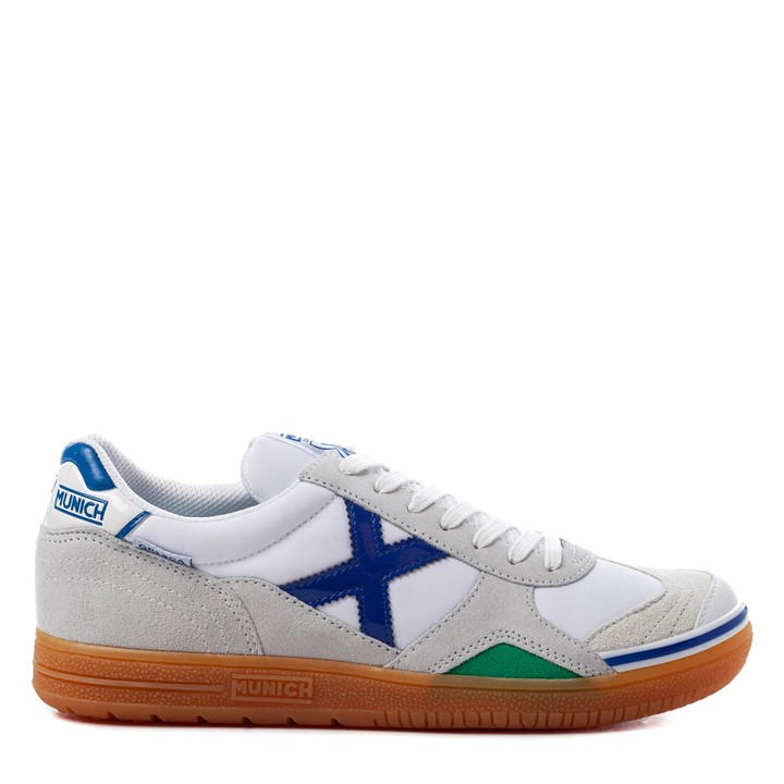 Munich Men's White Gresca Indoor Football Shoes in Size 11, Sports Direct