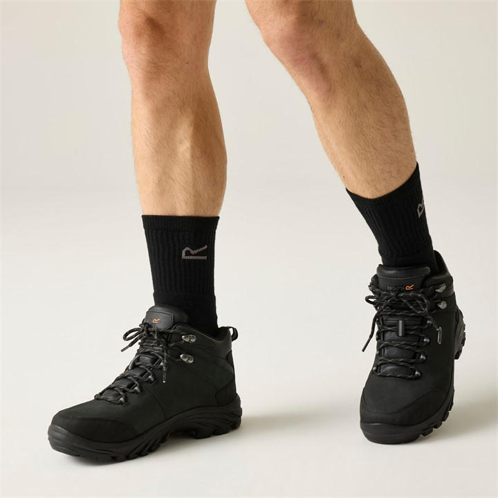Regatta Men's Black Burrell Leather in Size 7, Sports Direct