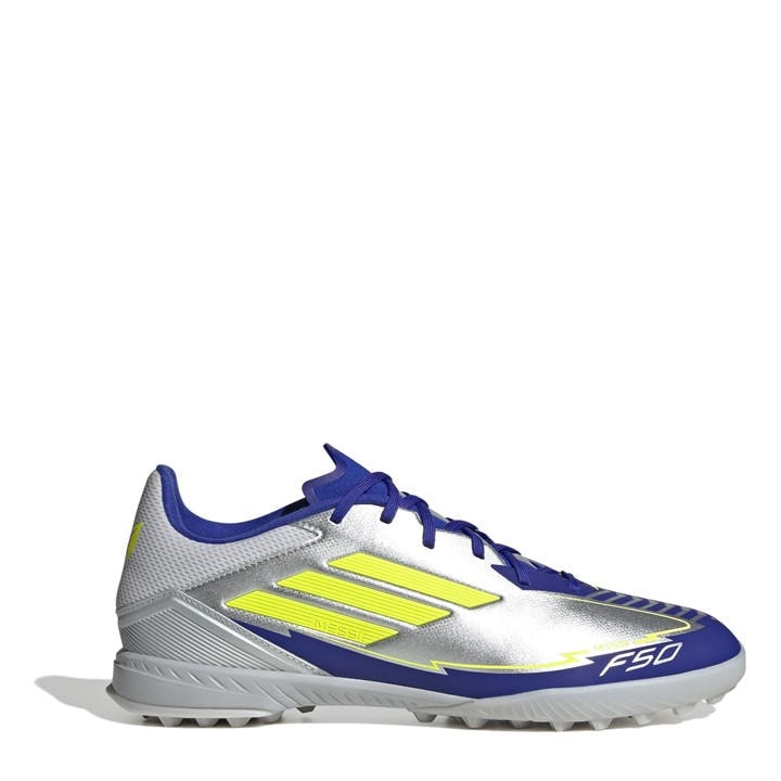 Adidas Men's Silver F50 Messi Astro Turf Football Boots  in Size 11.5, Sports Direct